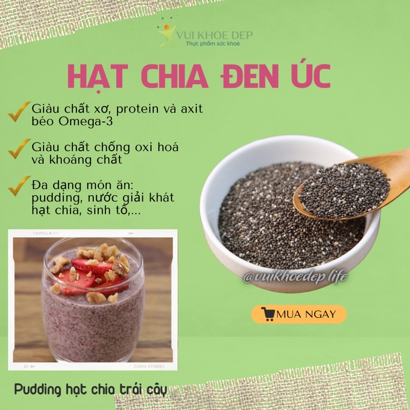 Hạt Chia Úc Nhập Khẩu