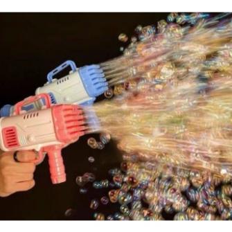 Súng bắn bong bóng, súng phun bong bóng 32 nòng có đèn siêu hot