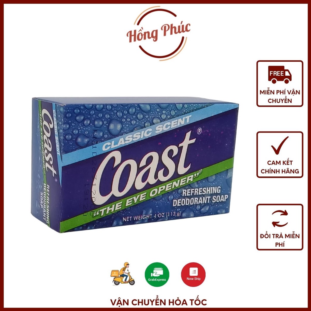 Xà bông cục Coast Mỹ cục 113g - Xà phòng tắm, rửa tay diệt khuẩn