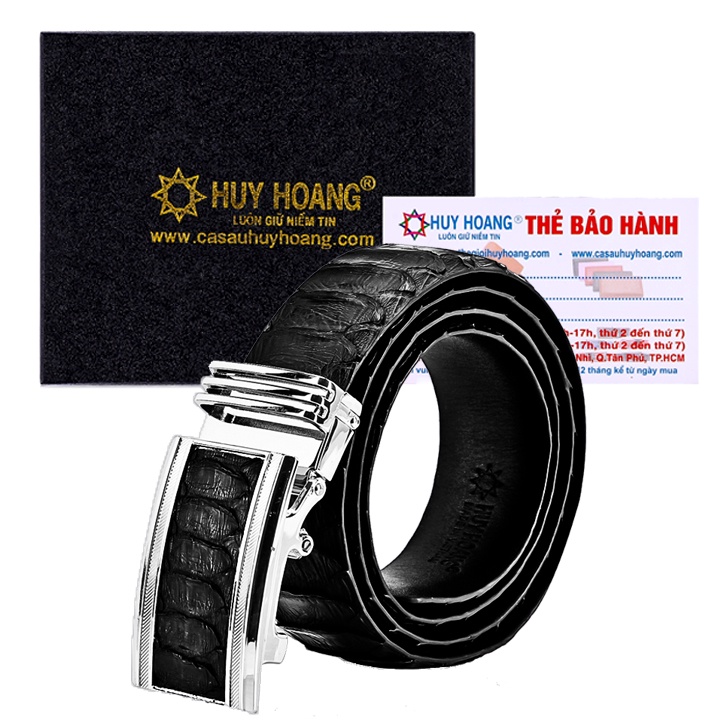 Thắt lưng nam da trăn Huy Hoàng vip 4P màu da nguyên thủy, đen, trắng, nâu HP4331-32-35-42