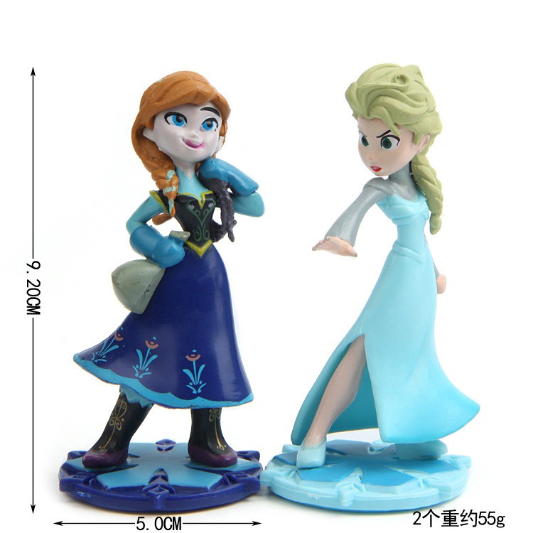 Set 2 Mô Hình Nhân Vật Phim Hoạt Hình Nữ Hoàng Băng Giá 9-10cm