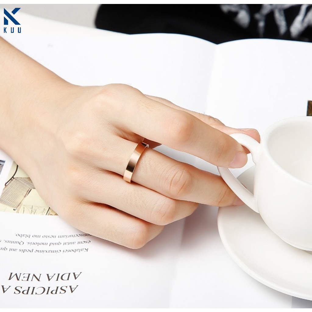 Nhẫn Nam Bạc Đẹp Cá Tính Unisex HipHop Basic Ngầu Trơn Nam Sigol Ring Lucifer Store Nhẫn Titan Không Gỉ - Sigol Ring