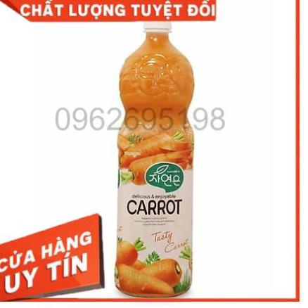 Nước Cà Rốt Jeju Tự Nhiên Hàn Quốc Woongjin Chai 1.5 Lít