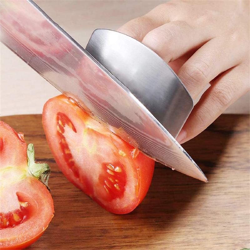 JOSMOMO 1 cái Dụng cụ bảo vệ ngón tay để cắt Dụng cụ nhà bếp Thép không gỉ Bảo vệ ngón tay Bảo vệ ngón tay Tránh làm tổn thương khi cắt lát và thái hạt lựu để cắt thực phẩm Cắt dao