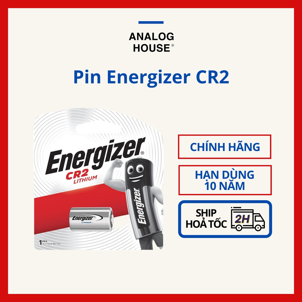 Pin CR2 Energizer dùng cho máy ảnh film và máy ảnh Instax Mini hoặc máy ảnh PNS | Chính hãng