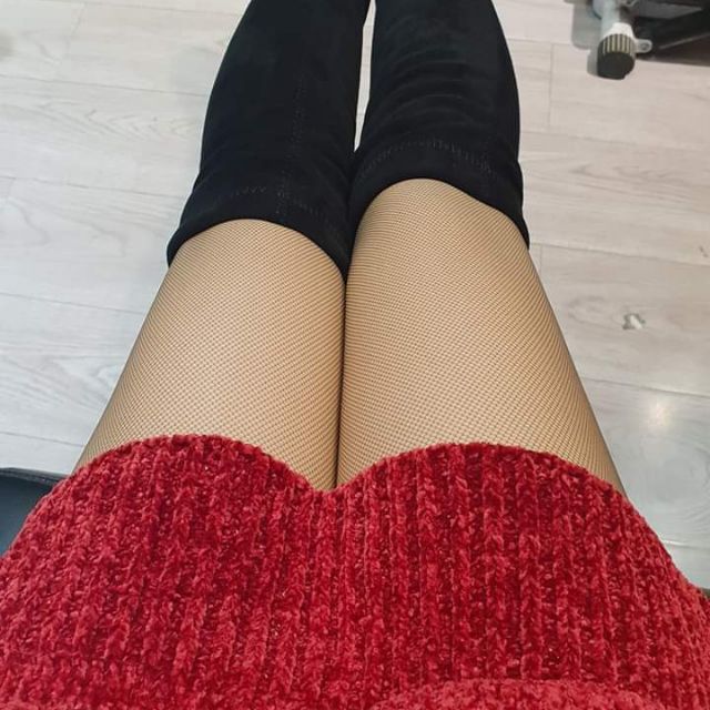 Quần tất 3D lưới màu da không đường gân