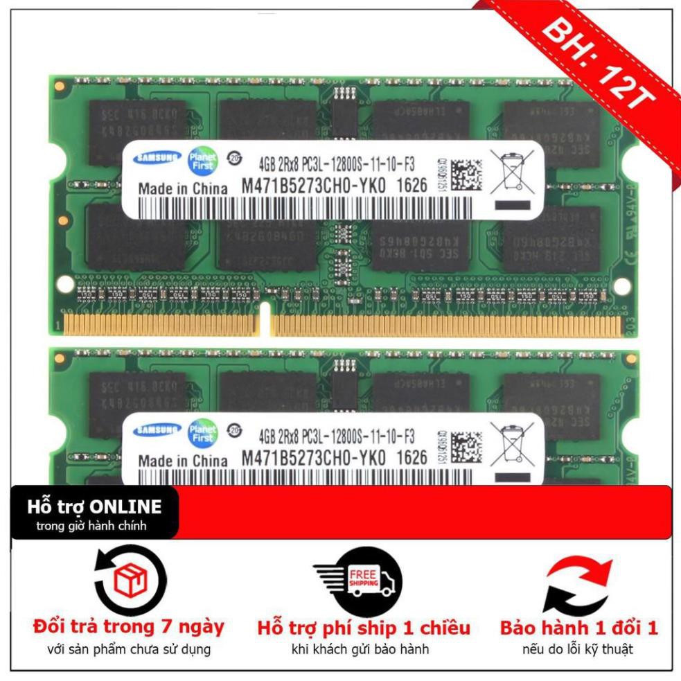 Ram laptop Samsung / Hynix / Crucial / Kingston  4GB DDR3L 1600MHZ 2RX8 PC3L-12800 204pin SODIMM