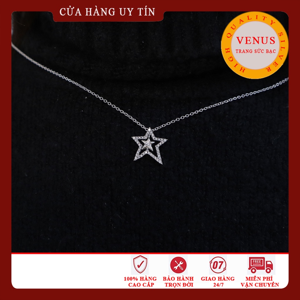 Dây chuyền mặt ngôi sao- Bạc 925 cao cấp- Trang sức bạc Venus