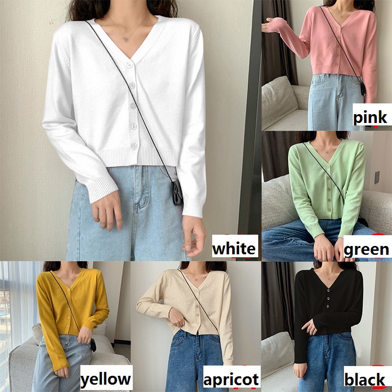  Áo Khoác Cardigan Dệt Kim Cổ Tim Xinh Xắn Cho Nữ | BigBuy360 - bigbuy360.vn