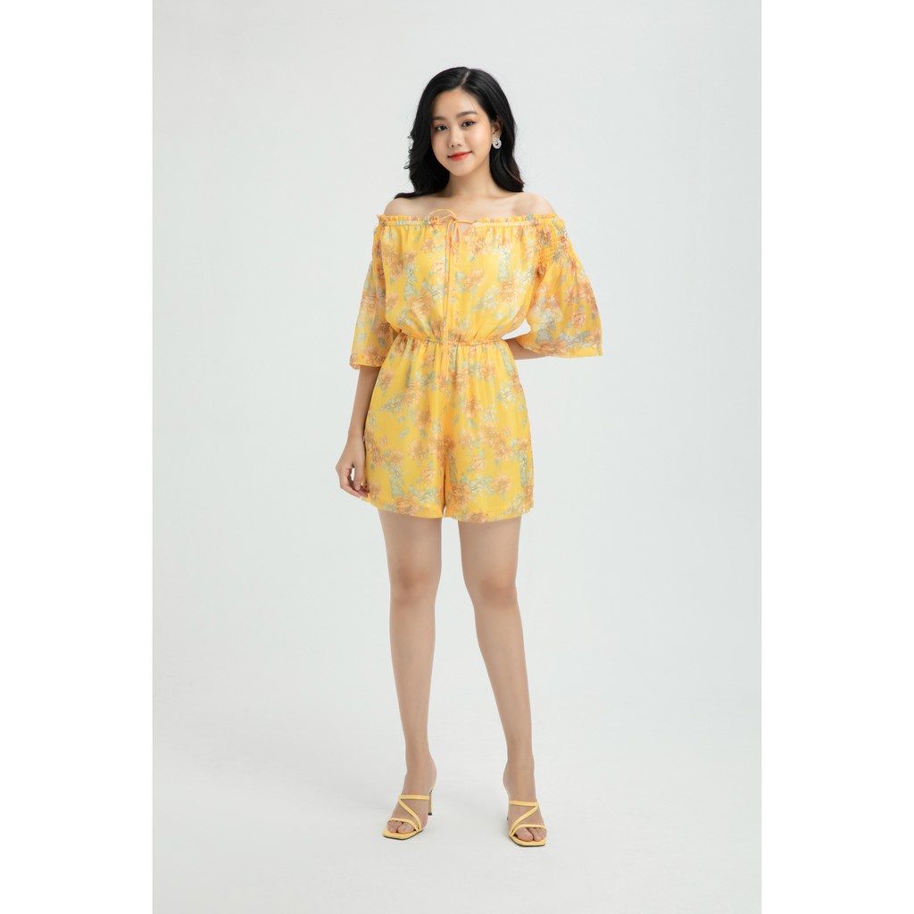 Áo liền quần (Jumpsuit) voan hoa nữ IVY moda MS 18B8299