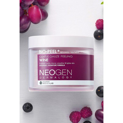 Pad tẩy da chết Neogen Bio-peel Gauze Peeling Trà Xanh Green Tea Chanh Lemon Rượu Vang Wine Rau Má Cica