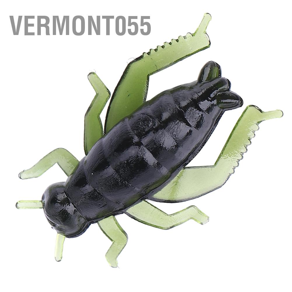 Vermont055 50 pcs Fishing Baits Fake Artificial Lure Green Soft Plastic Cricket Insects