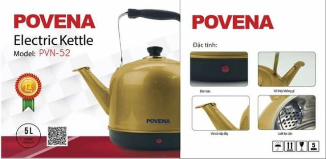 💢ẤM SIÊU TỐC POVENA Hàng chính hãng 5L💢
============
Giá bán lẻ: #300k
S702489
Sẵn ấm màu xanh
👉 Sản phẩm Ấm đun nươc