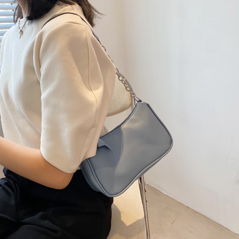 Túi kẹp nách nữ, túi đeo vai nữ dây xích da mềm, trơn túi xách nữ đep thời trang cá tính giá rẻ ZENI SP028 | BigBuy360 - bigbuy360.vn