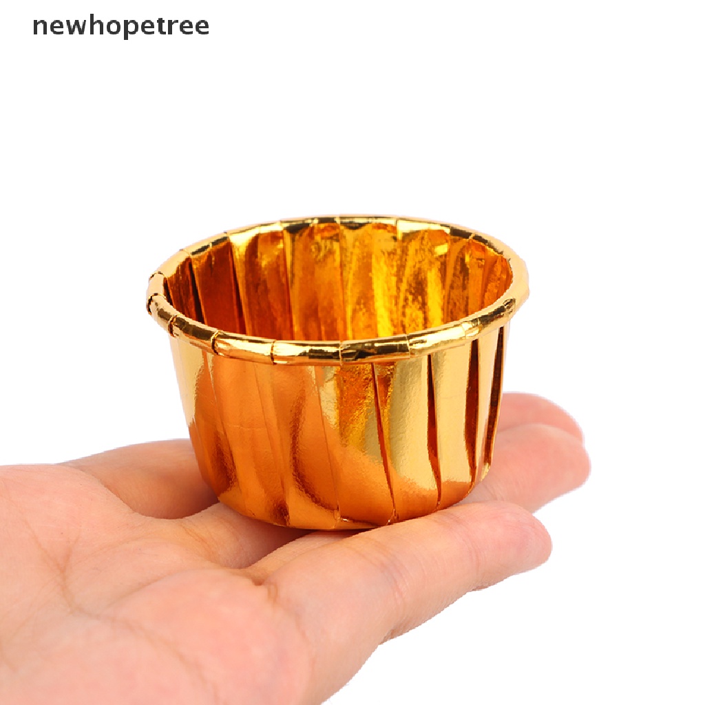Bộ 50 CốC GiấY ĐựNg BáNh Cupcake mini MàU VàNg