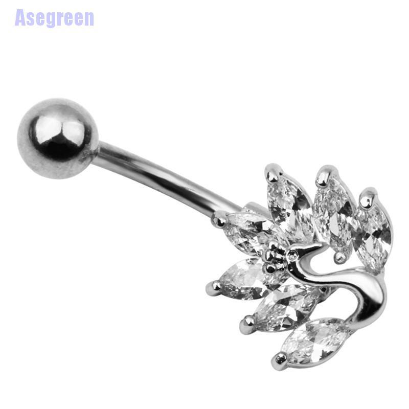 Khuyên Rốn Inox Đính Đá Zircon Sang Trọng