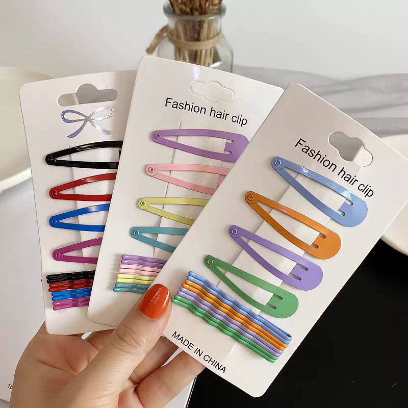 Set Kẹp Tóc Mái Nhiều Chiếc 4 Màu Siêu Xinh, dễ Thương Phong Cách Hàn Quốc hợp thời trang xinh xắn cho nữ