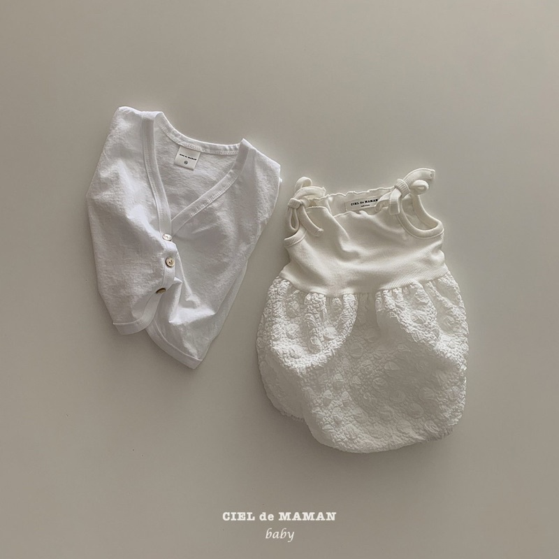 Suit hai dây hoạ tiết bong bóng CIEL DE MAMAN hàng chính hãng nội địa Hàn