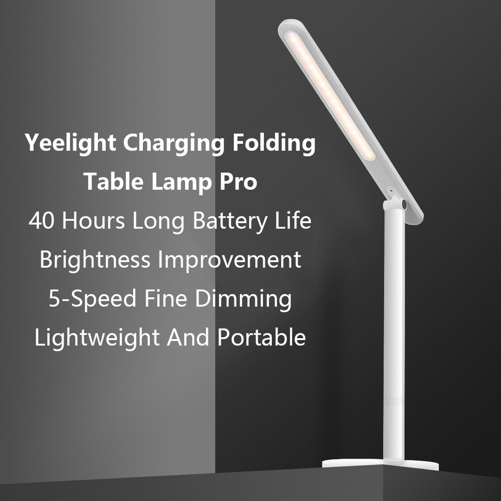 Đèn bàn đọc sách bóng LED gấp và xoay được đầu sạc Type C có tính năng điều chỉnh độ sáng hiệu Xiaomi Yeelight