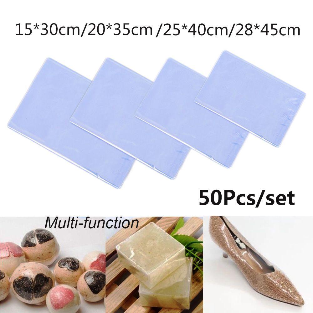 LEISURE Bộ 50 Túi Bọc Mỹ Phẩm Co Nhiệt Đa Năng Chống Thấm Nước