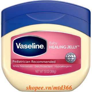 Sáp Dưỡng Da 368g Vaseline 100% Pure Baby Không Màu.