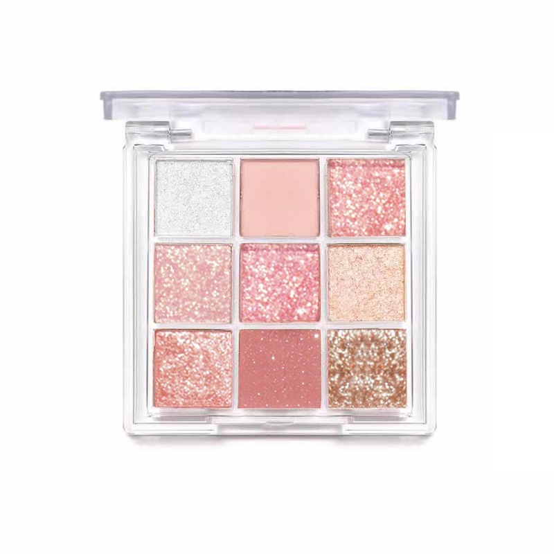 Bảng Phấn Mắt 9 Màu Lì Ánh Ngọc Trai Kháng Nước Chống Mồ Hôi Không Lem Nhòe Lâu Trôi