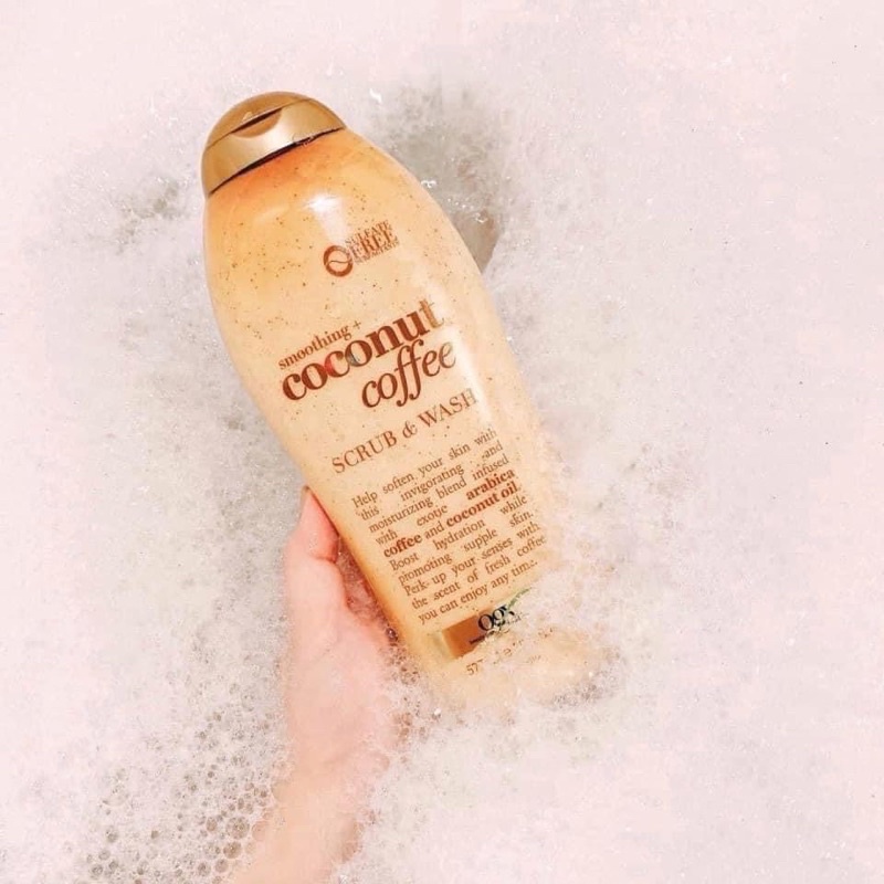Sữa tắm tẩy tế bào chết Ogx Coconut Coffee