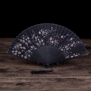 ( 100 ) Quạt cổ phong dây tuyến Vạn hoa quạt xếp cầm tay phong cách Trung Quốc cosplay in hoa trang trí đẹp cổ trang