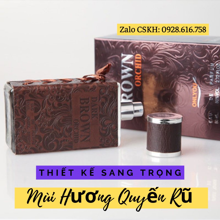 Nước Hoa Nam Cao Cấp Dark Brown 80ml Hương Thơm Quyến Rũ