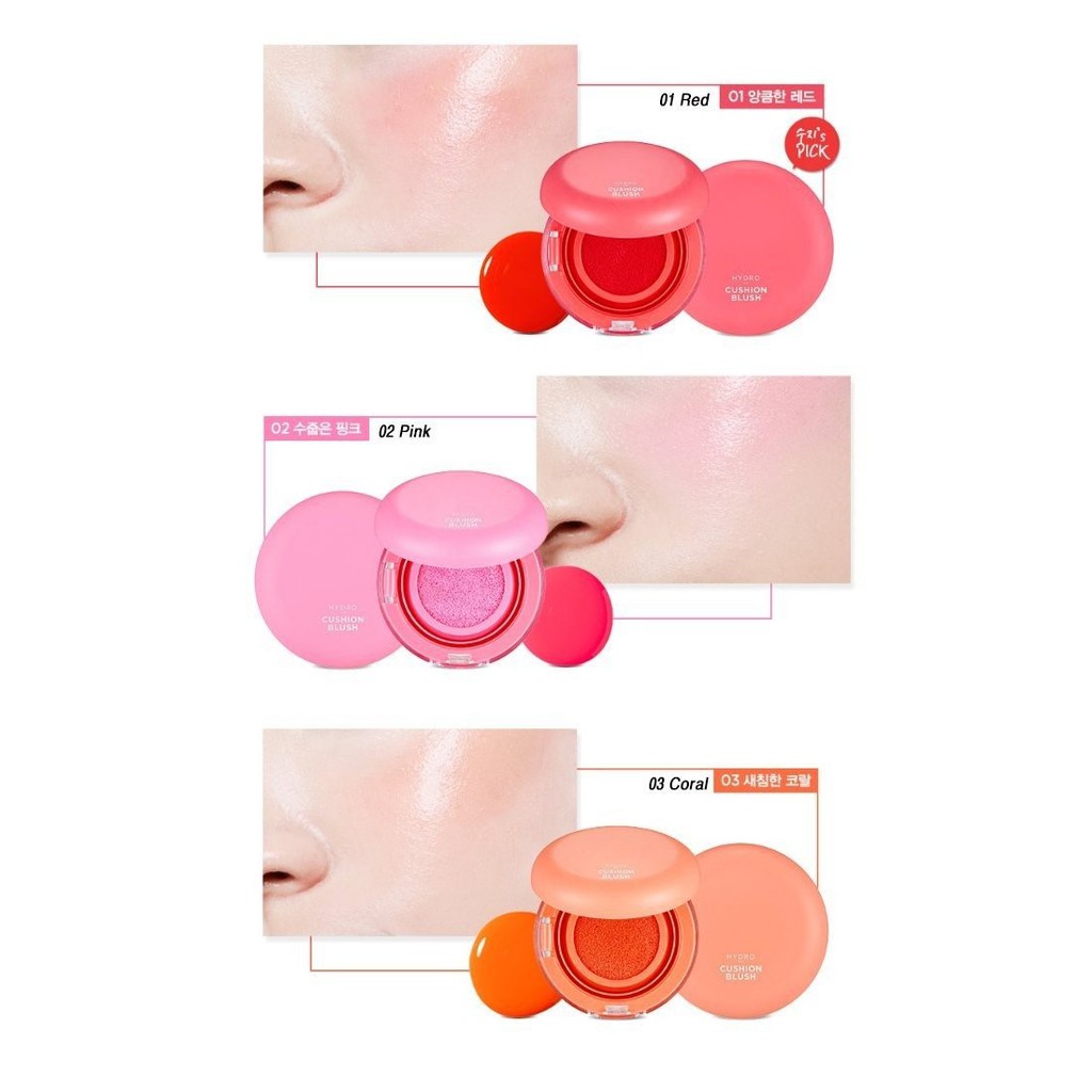 Phấn má hồng dạng Cushion mịn màng, tone màu tươi trẻ TheF.aceShops Moisture Cushion Blusher - CSTOREVN | BigBuy360 - bigbuy360.vn