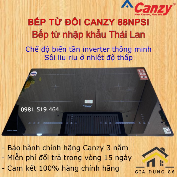 Bếp điện từ Canzy 88NPSI / Chế độ nấu liu riu ở nhiệt độ thấp / Bếp nhập khẩu thái lan / Bảo hành chính hãng 3 năm