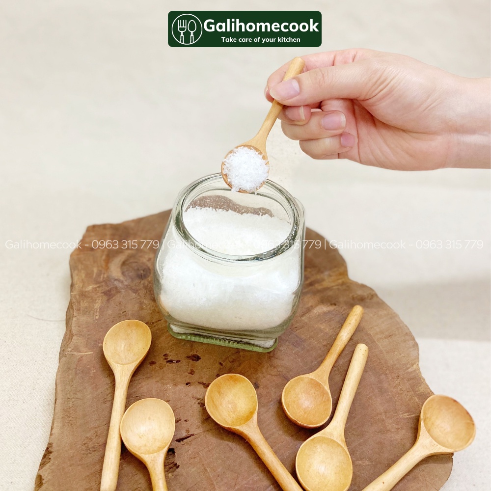 Thìa gỗ, muỗng gỗ múc Gia vị - Muỗng nhỏ decor chụp ảnh - Thìa gỗ xinh múc Trà | Galihomecook TGN-6-7-8