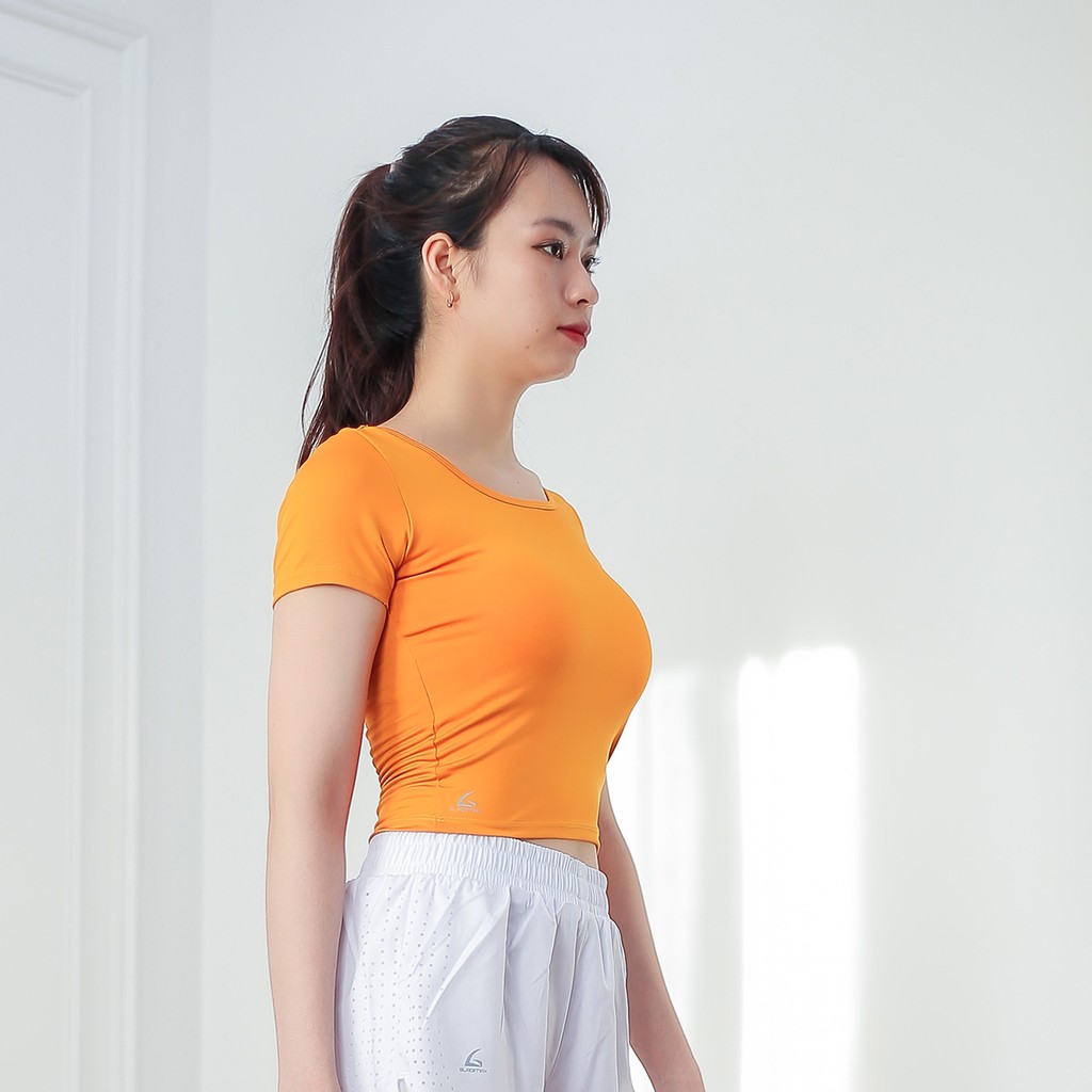 Áo thể thao croptop cộc tay (có đệm ngực)