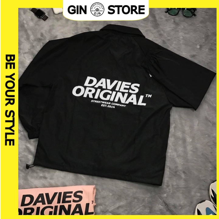 Áo khoác DAVIES ORIGINAL form rộng unisex DSW Jacket Original Reflective - GIN STORE (ginstore3)