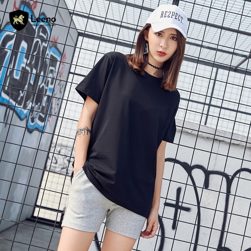 [Mã FAMAYWA giảm 10K đơn 50K] Áo phông rộng - Áo thun tay lỡ trơn vải cotton Leeno | BigBuy360 - bigbuy360.vn