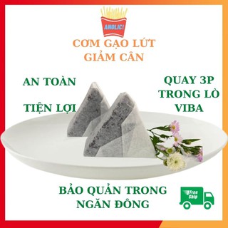 Cơm gạo lứt tím lihara, đồ ăn vặt giảm cân, nấu sẵn cấp đông, tiện lợi ăn liền sau 3 phút với lò viba