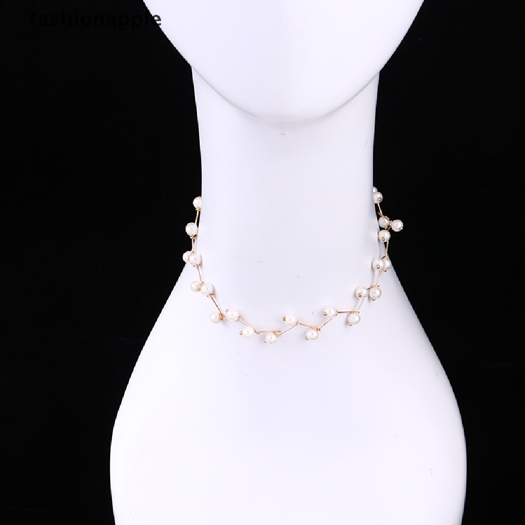 Vòng Cổ Choker Bằng Hợp Kim Đính Hạt Ngọc Trai Thời Trang Cho Nữ