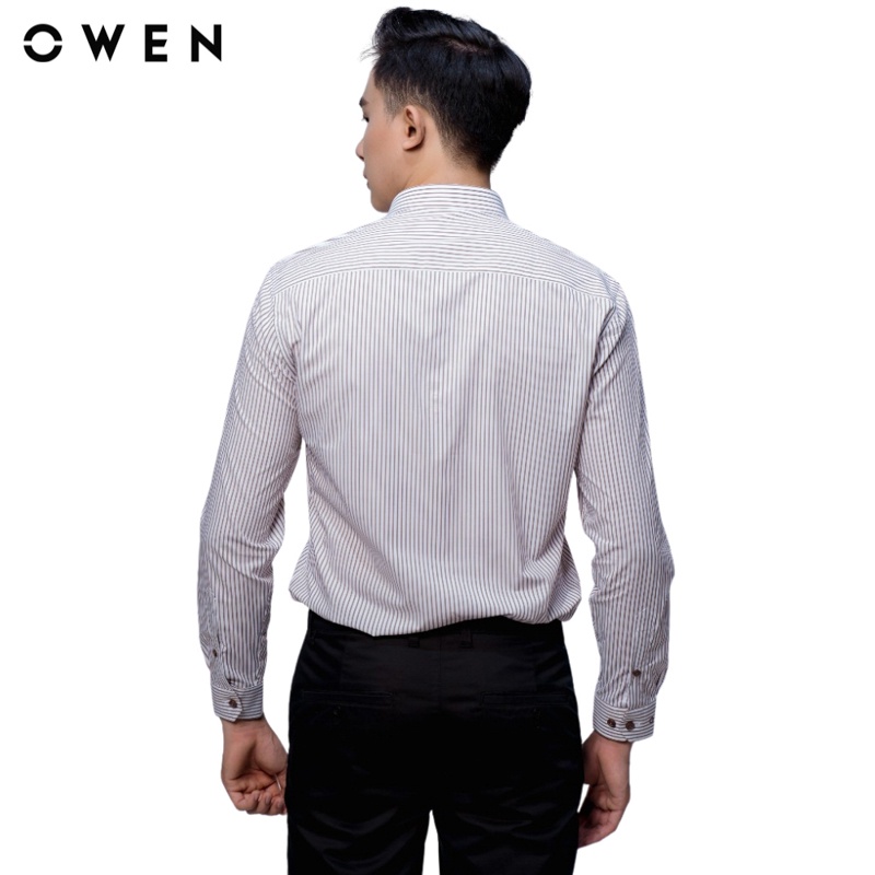 Áo sơ mi Dài tay Owen Bamboo Slim Fit màu Nâu - AS61013D