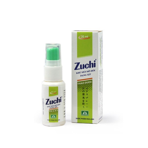 Xịt nách Zuchi 20ml ( tím + xanh lá+ đỏ)