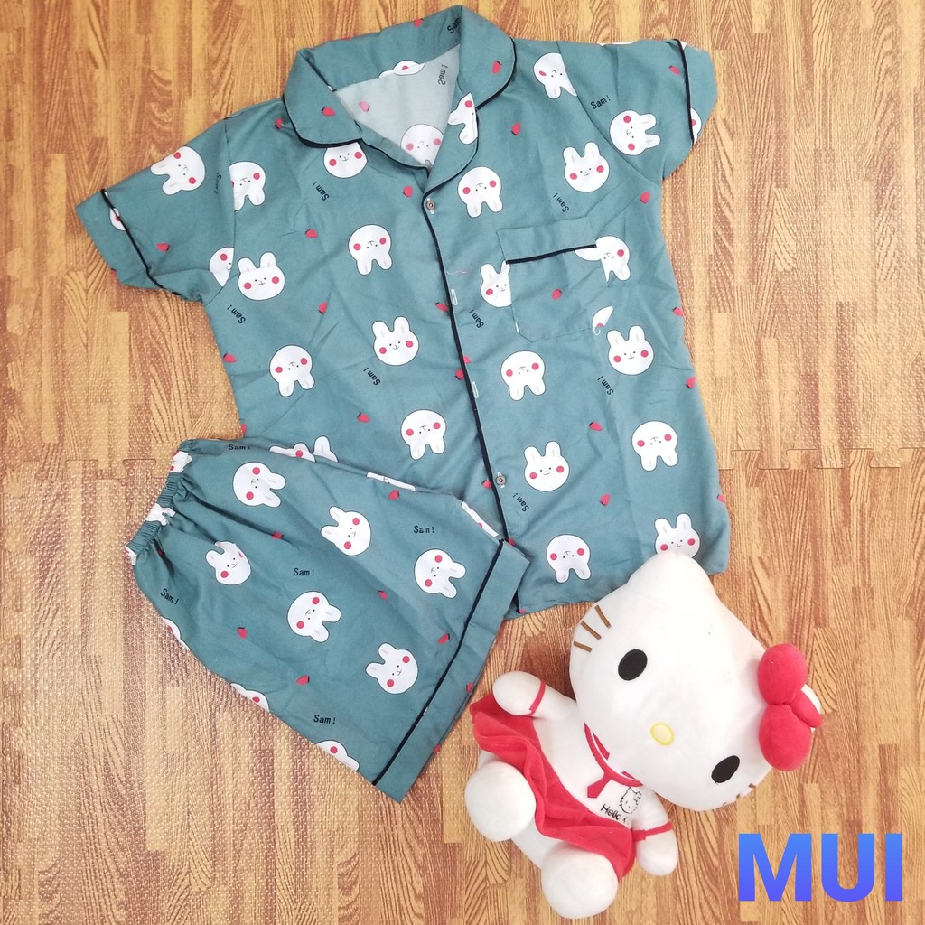 Bộ đồ ngủ Pijama mềm mại dễ thương size 45 - 55kg, bộ lụa kate thái loại 1