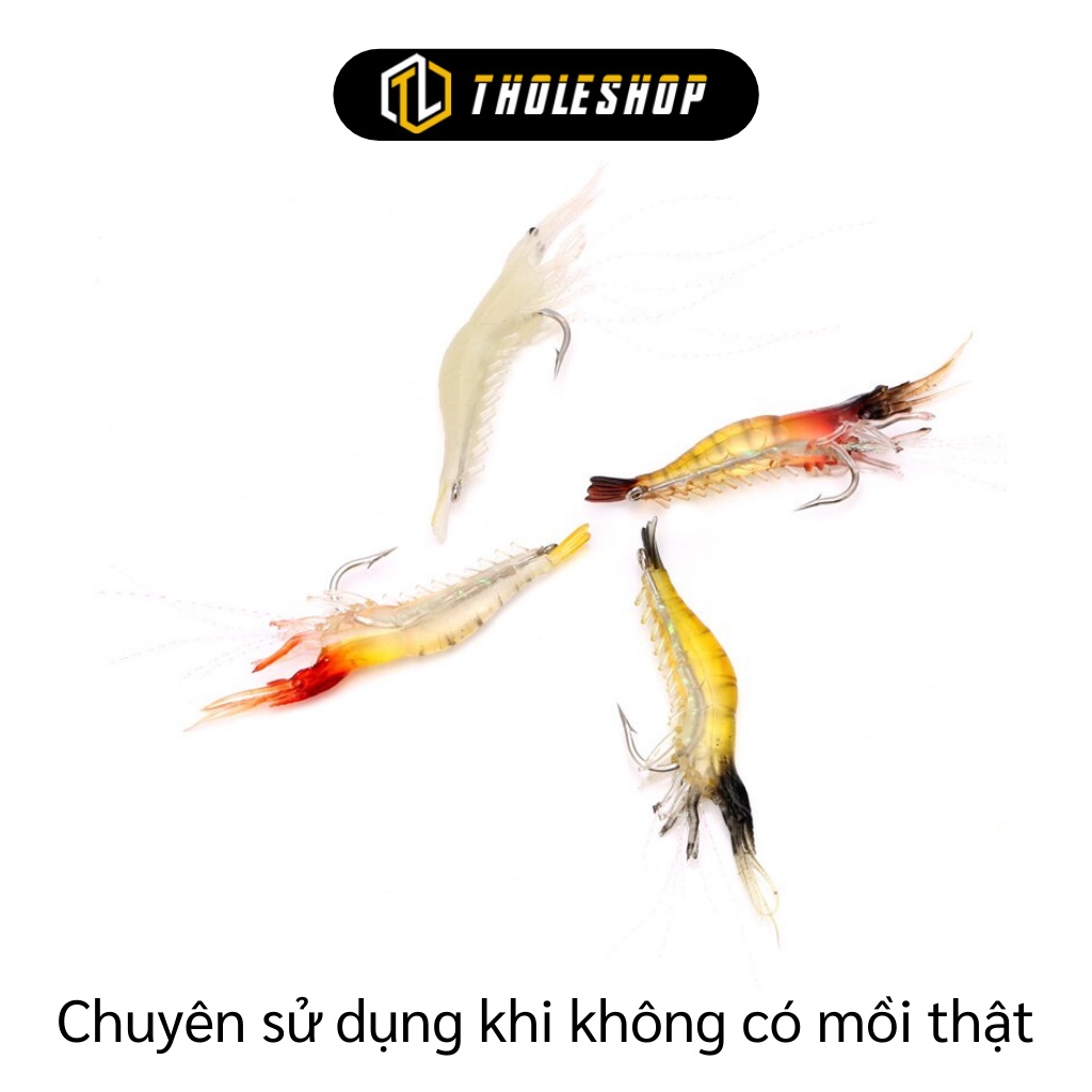 Mồi Câu Cá Giả - Mồi Câu Nhân Tạo Tôm, Phát Sáng Vào Ban Đêm Thu Hút Nhiều Cá 7563
