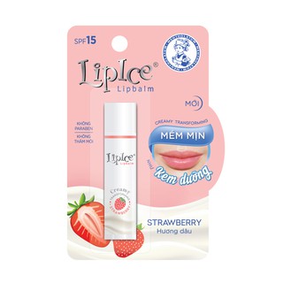 Son Dưỡng Không Màu Chuyển Kem Mịn LipIce Hương Dâu SPF15 4.3g