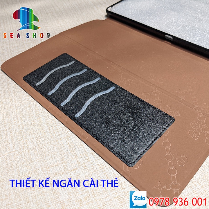 Bao da SamSung Tab A 10.1 inch SM-T515 T550 -Thiết kế trẻ trung có ngăn cài thẻ- Nắp gập 2 mặt - hiệu Lishen