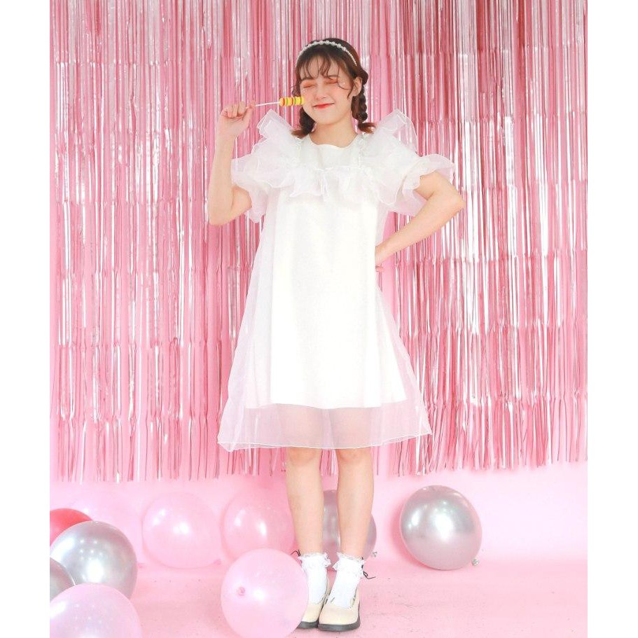 VÁY ĐI CHƠI/CHỤP LOOKBOOK - HOLDING DRESS - VÁY TAY BỒNG CÁCH ĐIỆU VIỀN CỔ - V0103