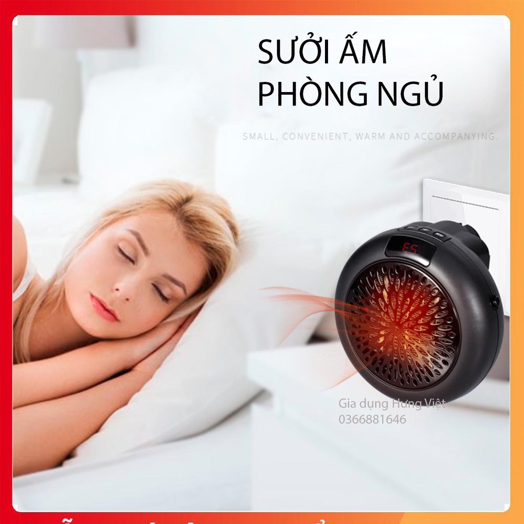 Quạt sưởi, máy sưởi 2 chiều, cắm điện mini công suất 500W [MÁY SƯỞI TRÒN]