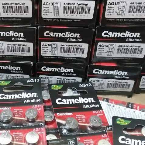 Pin LR44 AG13 LR1154 357 dùng cho máy trợ thính thước kẹp điện tử máy tính Casio (10 viên/ vỉ) nguồn buôn sỉ