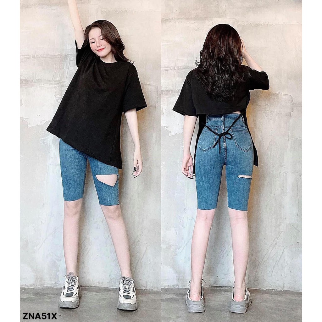 (MẪU MỚI-FREESHIP) QUẦN JEAN NGỐ ÔM RÁCH BÊN❤️CHIBEST_ZNA51