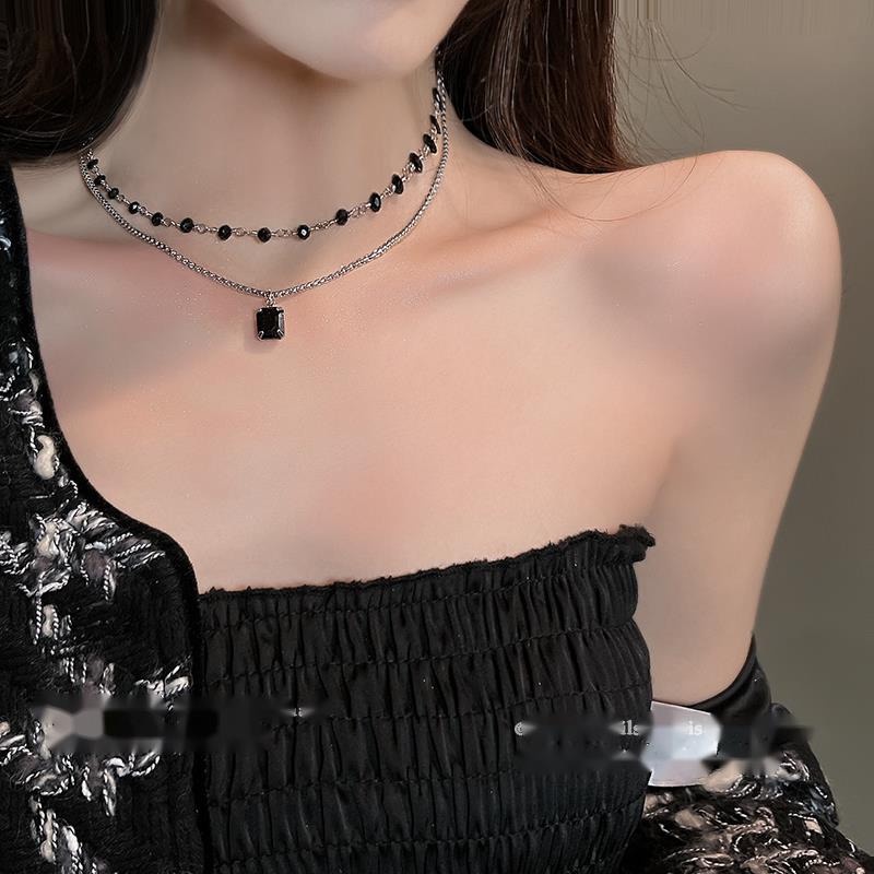 Vòng cổ Hai Lớp Đính Hạt Sang Trọng Ngọt Ngào Cho Nữ