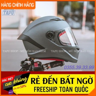 [CHÍNH HÃNG] MŨ BẢO HIỂM FULLFACE EGO E-7 XÁM