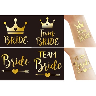 Cô Dâu Được Và Đội Cô Dâu Hình Xăm Dán Cô Dâu Tắm Hen Trang Trí Tiệc Bachelorette Đảng Ủng Hộ (Vàng)